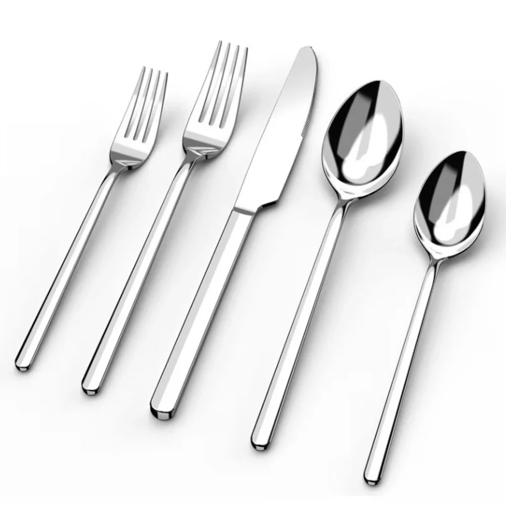 Premium Cutlety Set Steel 20 Pieces - Silver